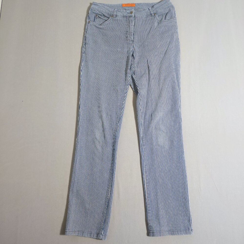 LouLou Diamond stripes jeans women's size W28/L31 blue colour with white strips
